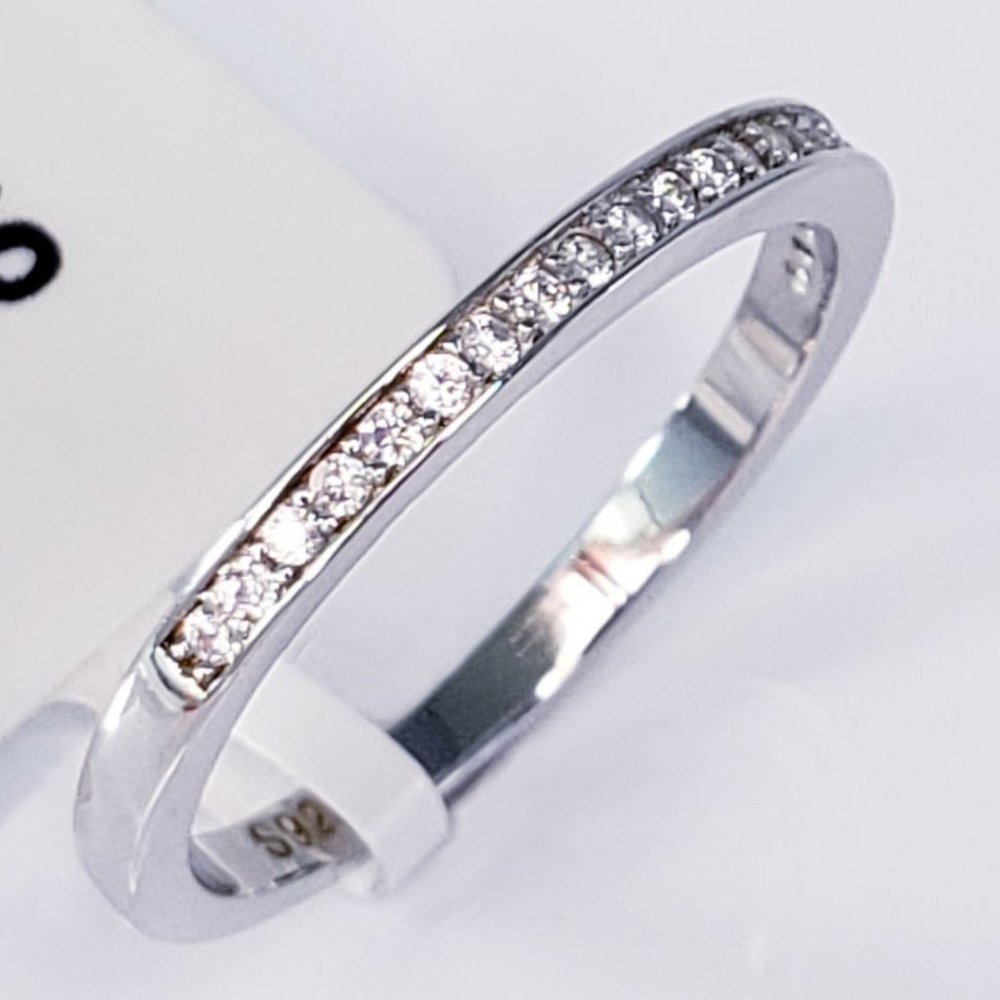 New 18K Gold Plated Stackable Ring with Cubic Zirconia